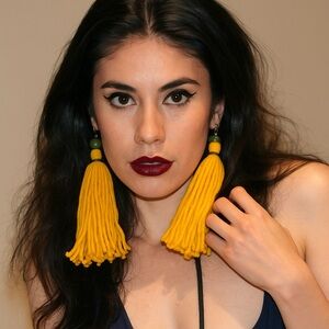 Marigold Handmade Tassel Earrings ( 4"-10")